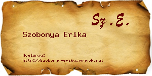 Szobonya Erika névjegykártya