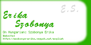 erika szobonya business card